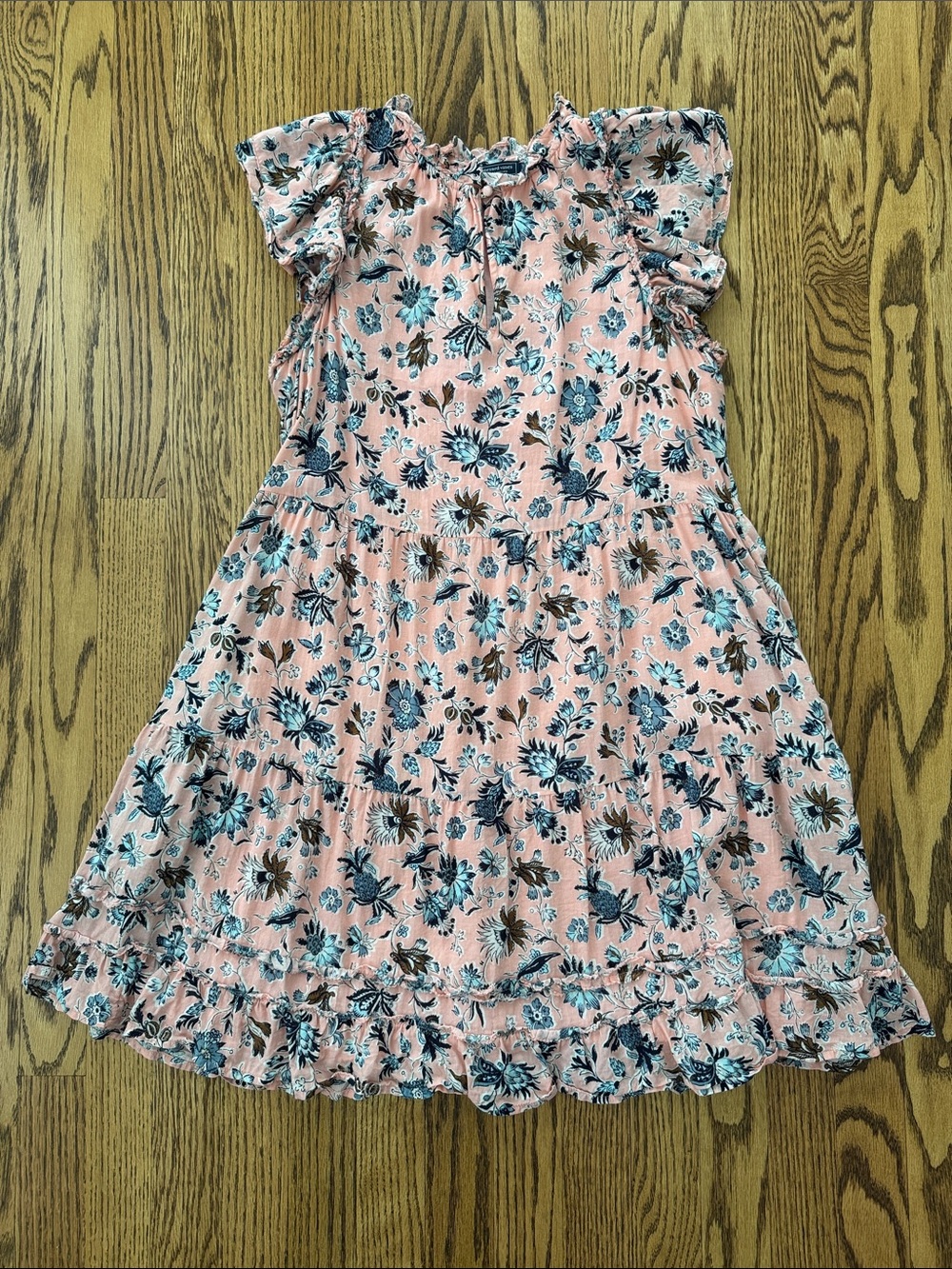 Vineyard Vines Pink Floral Tiered Dress